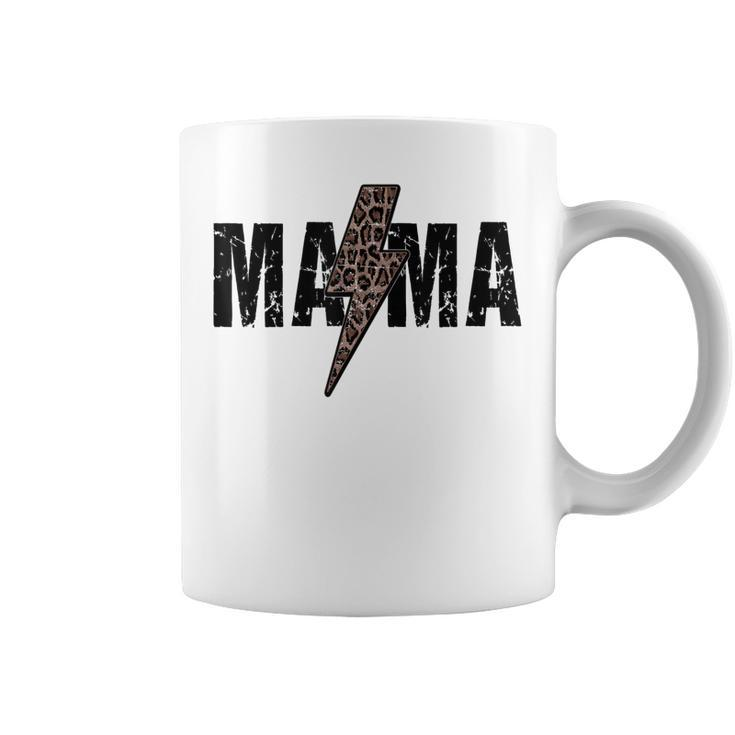 Mama Lightning Bolt Leopard Cheetah Print Mothers Day  Coffee Mug