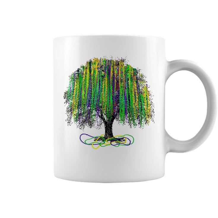 Mardi Gras Watercolor Mardi Gras Bead Tree Party Costume  Coffee Mug