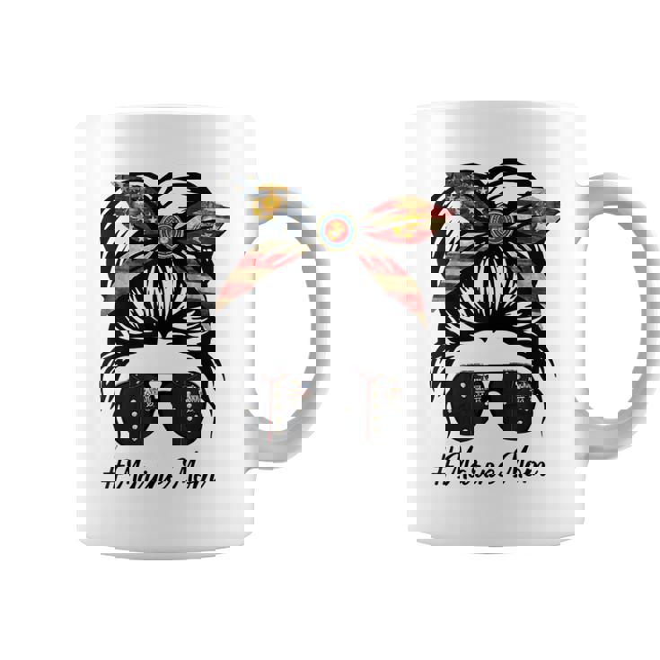 Marine Life Marine Mom Military Messy Bun Marine Wife  Gift For Womens Coffee Mug