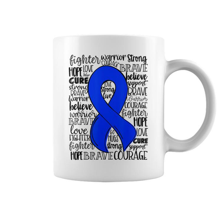 MeCfs Chronic Fatigue Syndrome Blue Ribbon Hope Love Cure  Coffee Mug