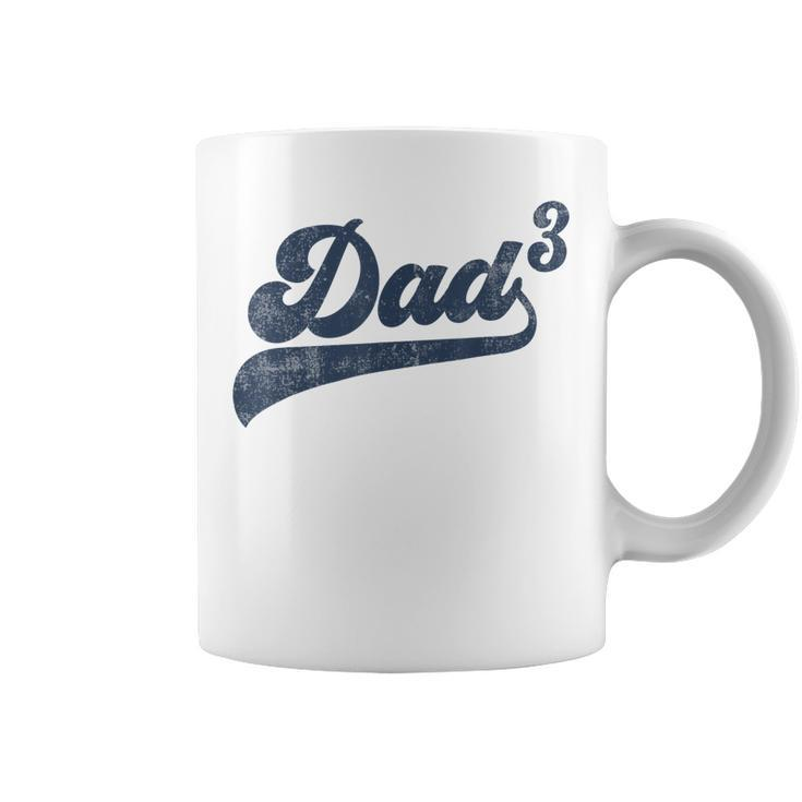 Mens Dad3 Dad Cubed Gifts Father Of Three Daddy 3 Third Time Dad  Coffee Mug