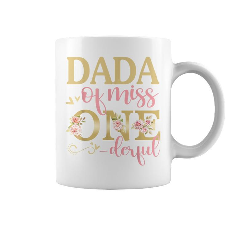 Mens Dada Of Little Miss Onederful 1St Birthday Family Matching  Coffee Mug