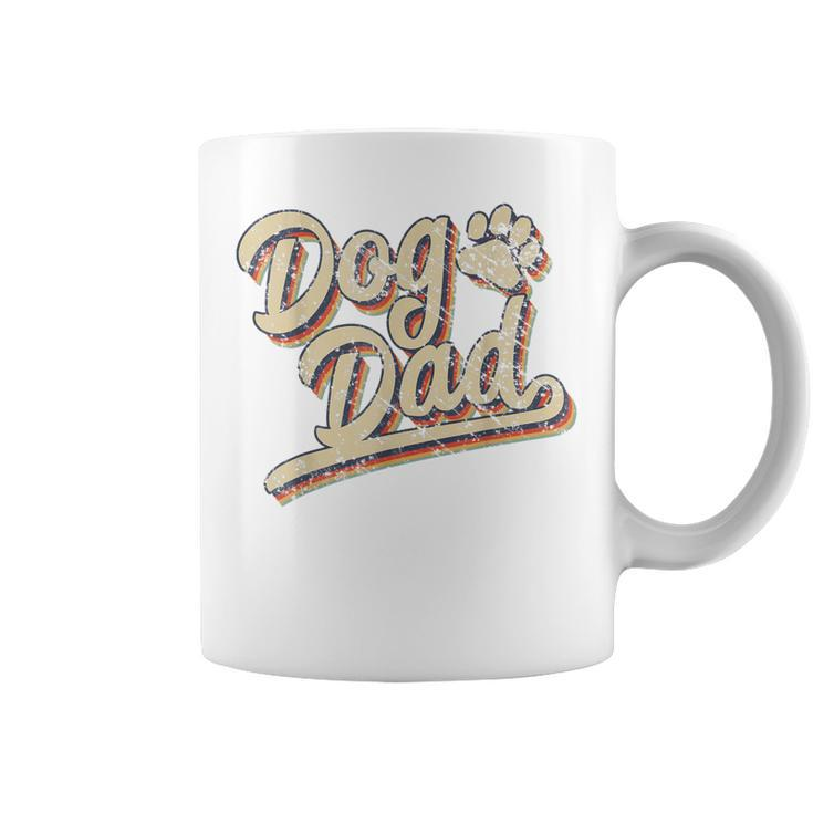 Mens Dog Dad Retro Vintage Dog Dad Fathers Day  Coffee Mug