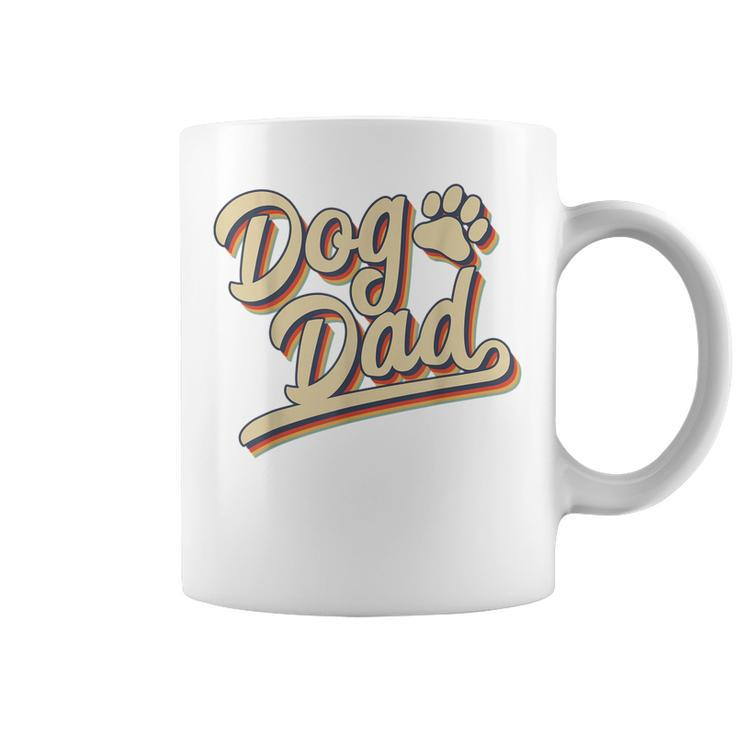 Mens Dog Father Retro Vintage Dog Dad Fathers Day  Coffee Mug