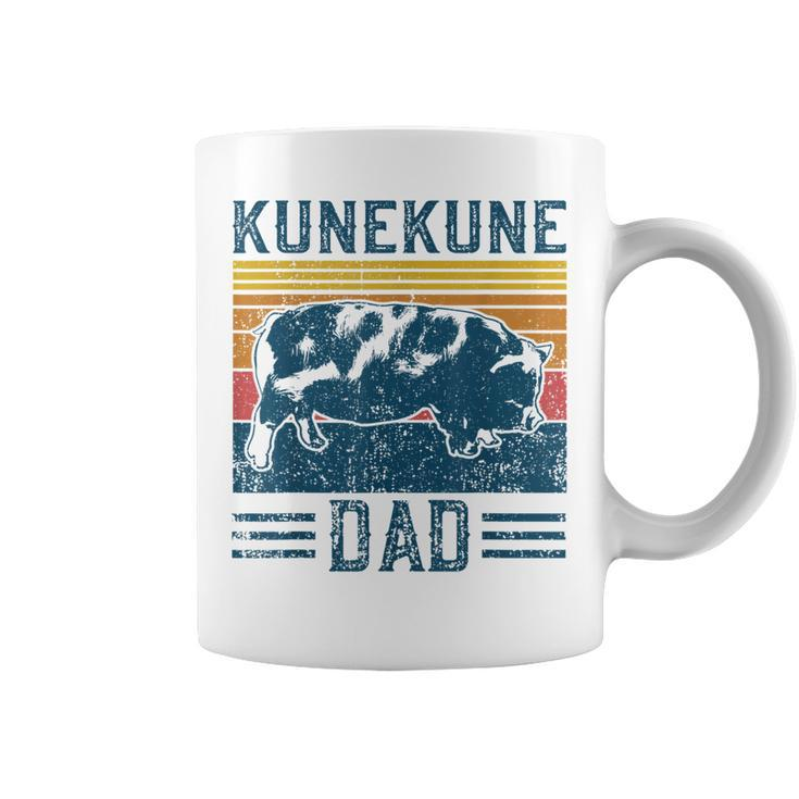 Mens Farming Breed - Vintage Kunekune Pig Dad  Coffee Mug