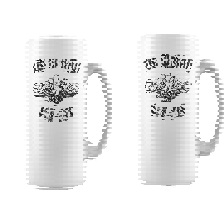 Mens Uss Colorado Ssn-788 Attack Submarine Badge Vintage  Coffee Mug