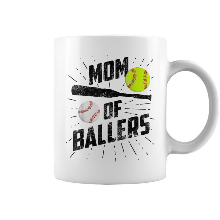 Mom Of Ballers Funny Baseball Softball Game Mothers Day Gift  Coffee Mug