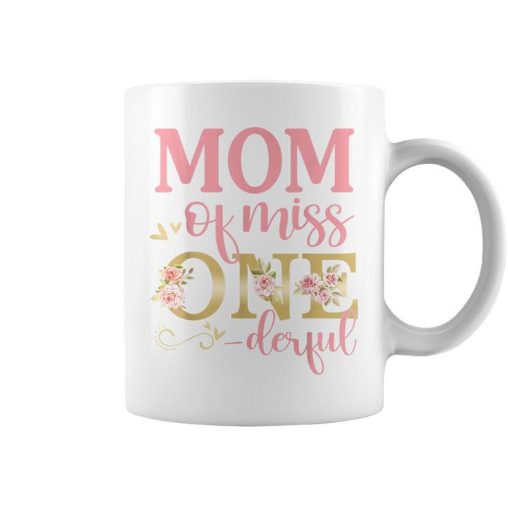 Mom Of Little Miss Onederful 1St Birthday Family Matching  Coffee Mug
