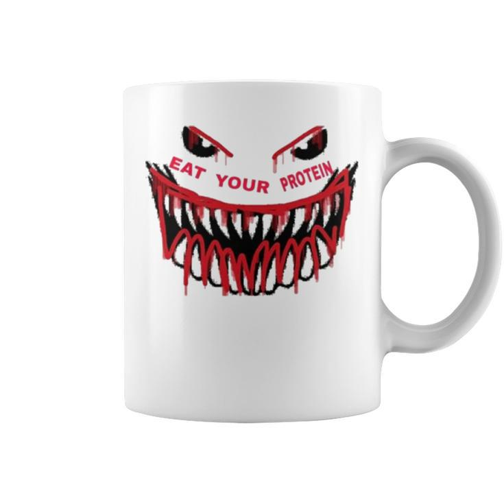 Monster Face Eat Your Protein August Coffee Mug