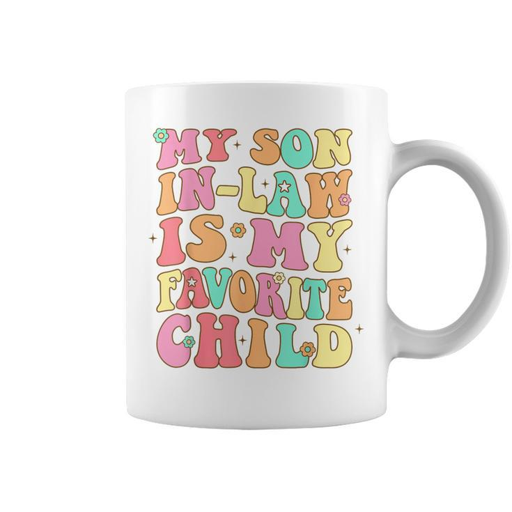 My Son In Law Is My Favorite Child Funny Retro Groovy Family  Coffee Mug
