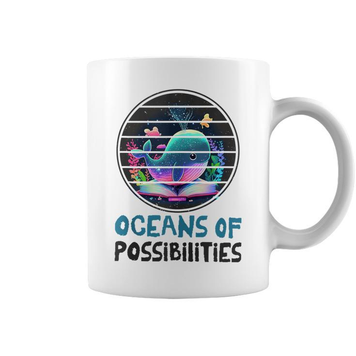 Oceans Of Possibilities Summer Reading 2023 Retro Vintage  Coffee Mug