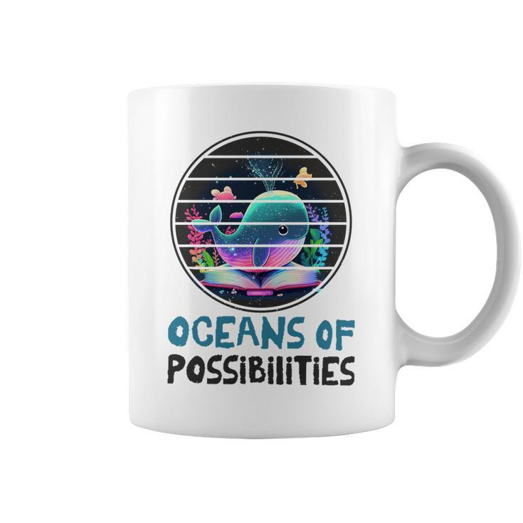 Oceans Of Possibilities Summer Reading 2023 Retro Vintage Coffee Mug