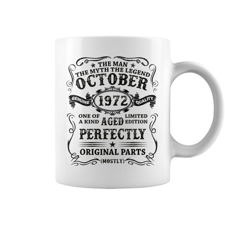 October 1972 The Man Myth Legend 50 Year Old Birthday Gift Coffee Mug