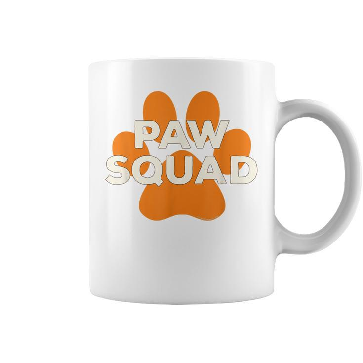 Paw Squad Orange Dog Cat Paw Print Animal Rescue Team Coffee Mug