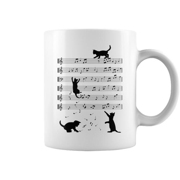 Piano Music Cat Lover Funny Pianist Piano Lover Kitty Kitten  Coffee Mug