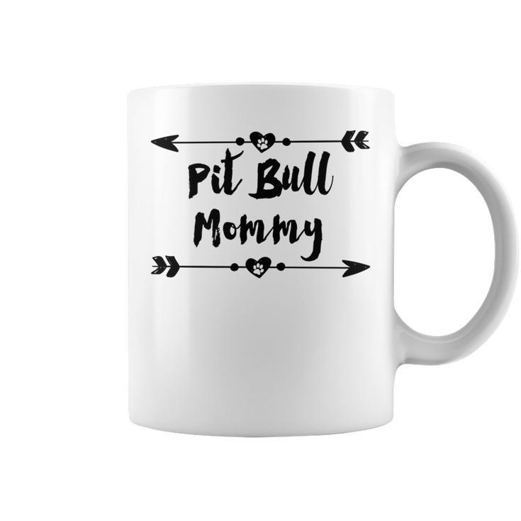 Pit Bull Mommy With Heart And Arrows Coffee Mug