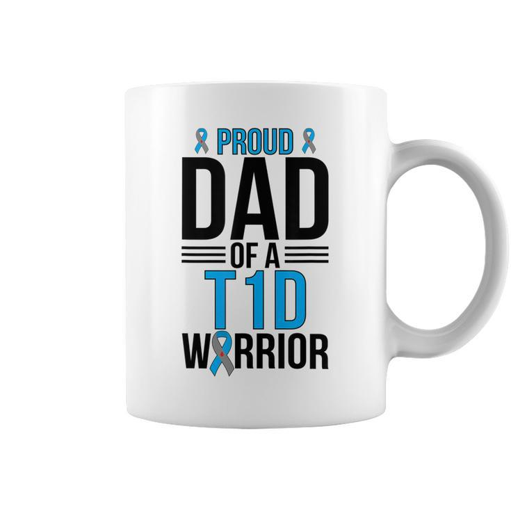 Proud T1d Diabetes Warrior Dad Type 1 Diabetes Fighter Dad Gift For Mens Coffee Mug