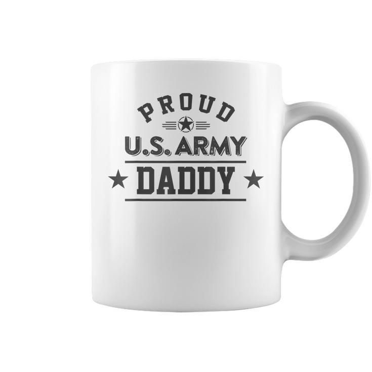 Proud Us Army Daddy Dark   Military Family Coffee Mug