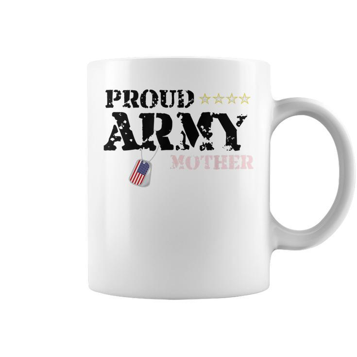 Proud Us Army Mother American Military Family Mom Gift  Coffee Mug