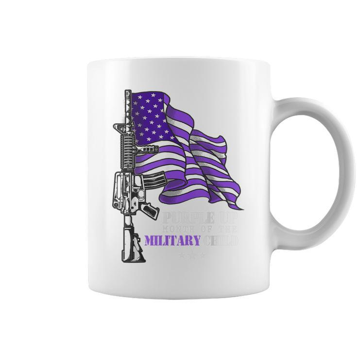 Purple Up For Military Kids Adult  Flag Military Child Coffee Mug