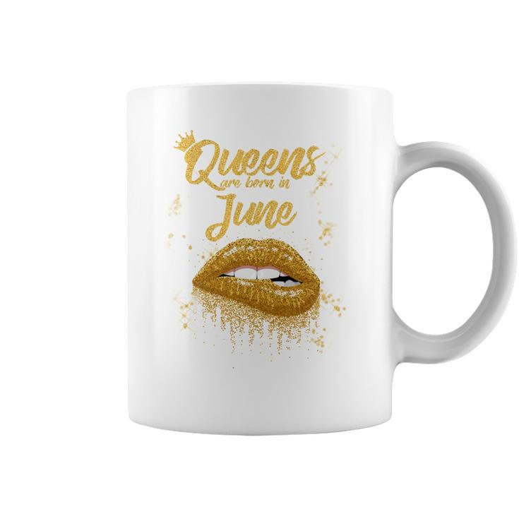 Queens Are Born In June Birthday For Black Women Coffee Mug