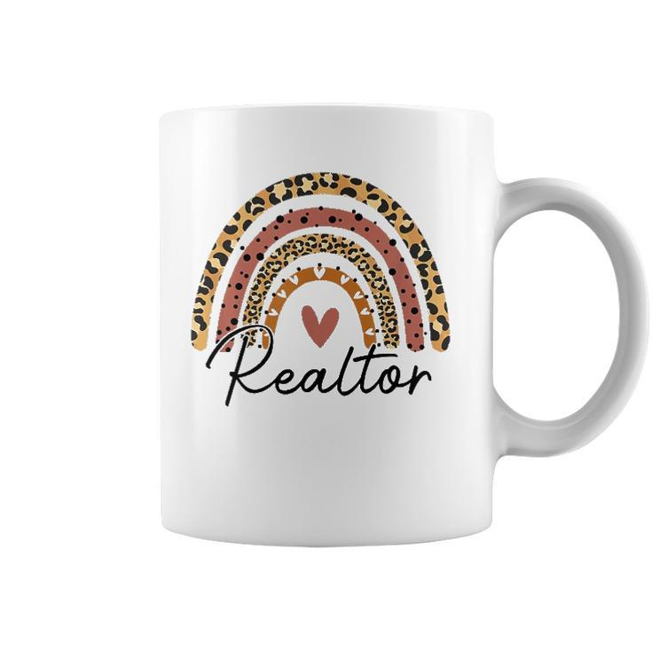 Realtor Leopard Rainbow Real Estate Agent Real Estate Life Coffee Mug