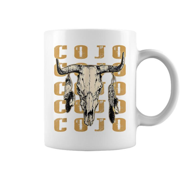 Retro Cojo Bull Skull Music Country 70S  Coffee Mug
