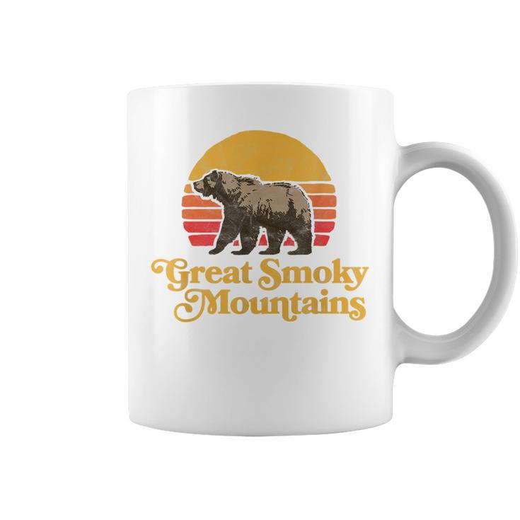 Retro Great Smoky Mountains National Park Bear 80S Graphic  Coffee Mug