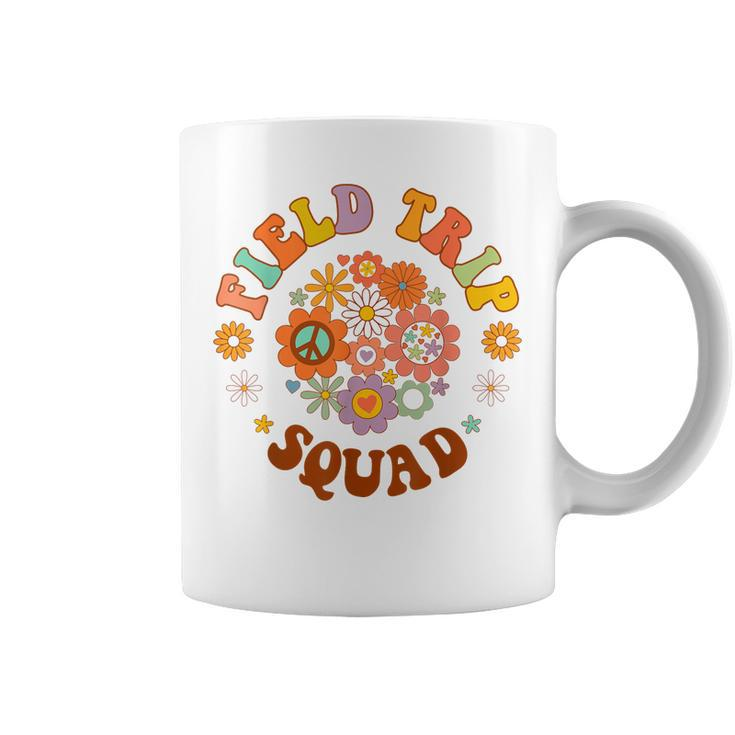 Retro Groovy Field Day Squad School Trip Vibes Teachers Kids  Coffee Mug