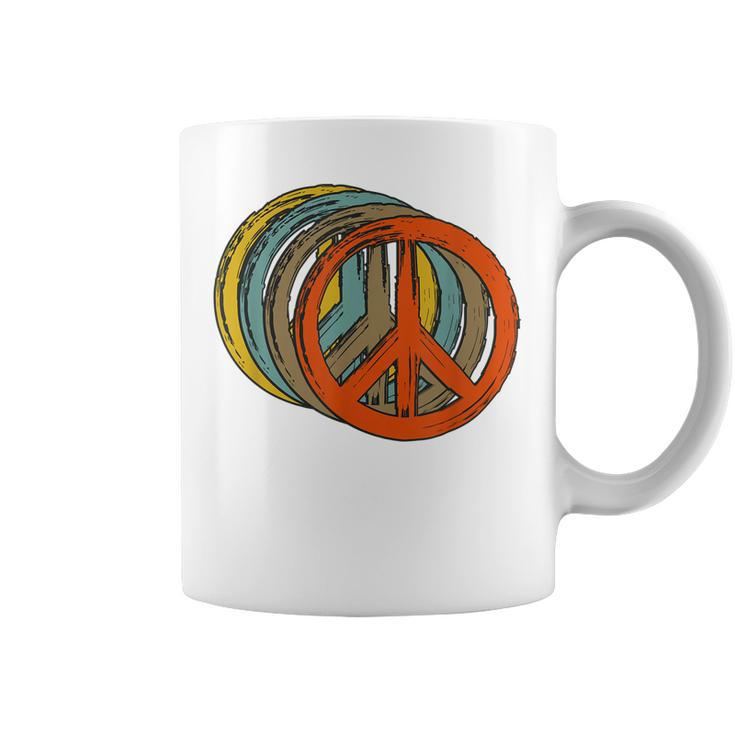 Retro Peace Vintage  60S 70S Hippie Peace Sign Love  Coffee Mug