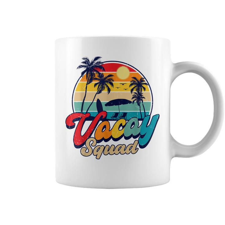 Retro Vacay Squad Aloha Beaches Palm Trees Summer Vacation  Coffee Mug