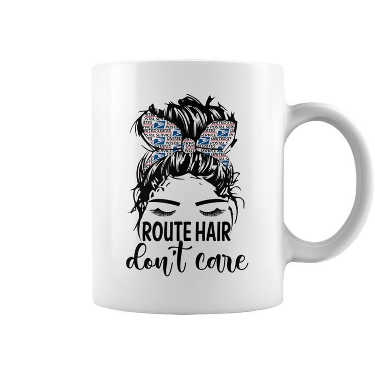 Route Hair Dont Care Mothers Day Mail Carrier Postal Worker  Coffee Mug