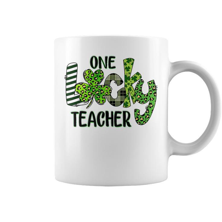 Shamrock One Lucky Teacher St Patricks Day School  Coffee Mug
