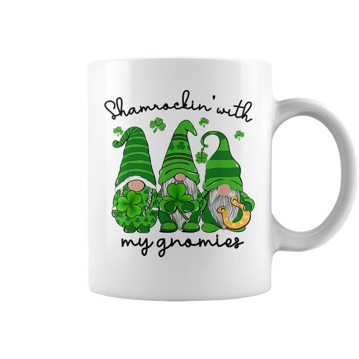 Shamrockin With My Gnomies St Patricks Day Gnome Shamrock  Coffee Mug
