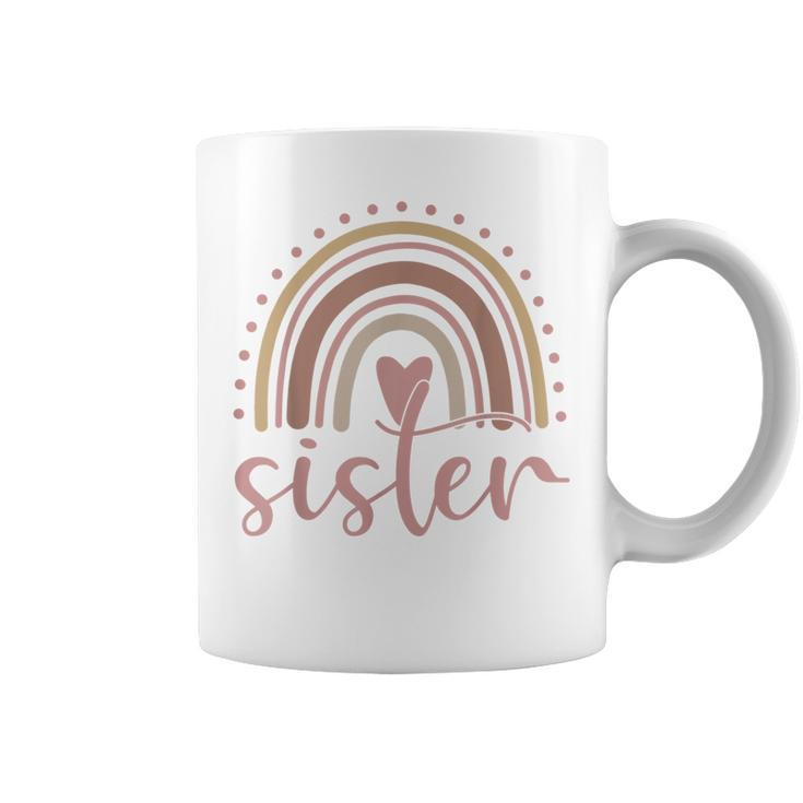 Sister Of Little Miss Onederful First Birthday Boho Rainbow Coffee Mug