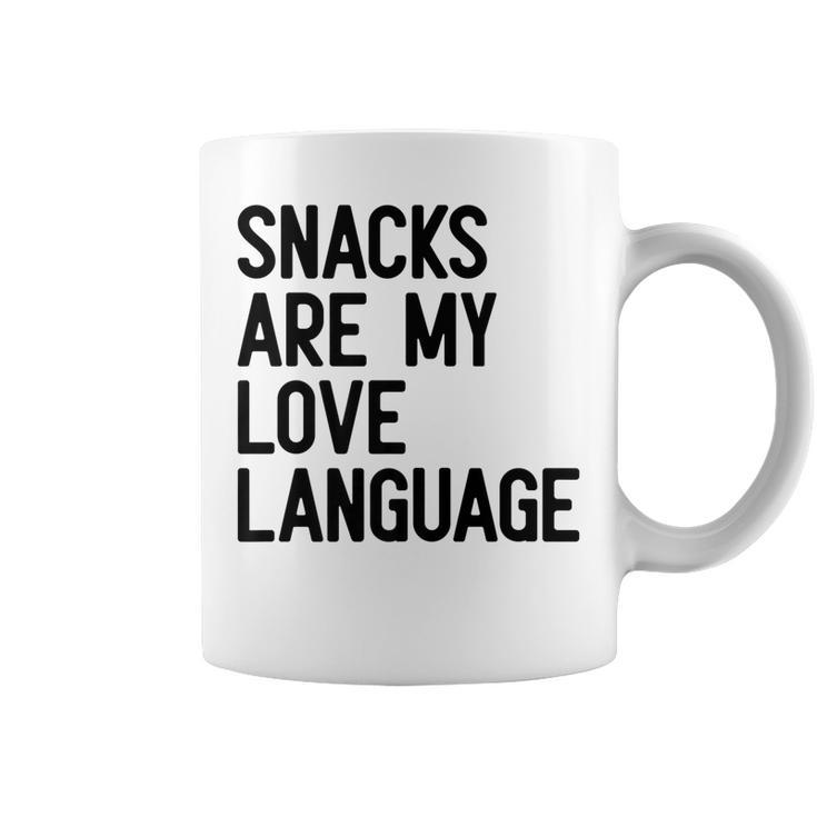 Snacks Are My Love Language Retro Vintage Funny Saying Food   Coffee Mug