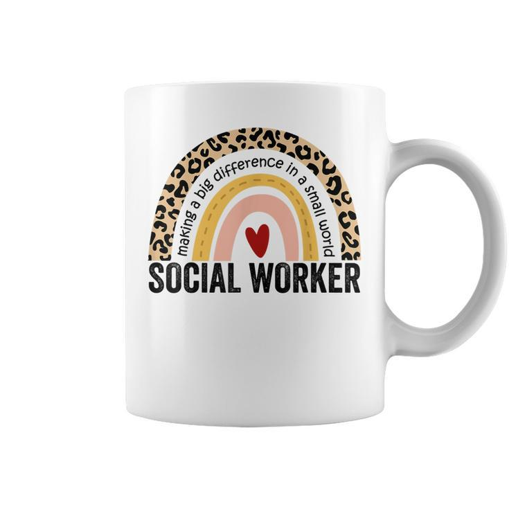 Social Worker Rainbow 2023 School Social Worker  Coffee Mug