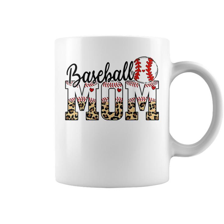 Softball Baseball Mom Leopard  Mothers Day  Coffee Mug
