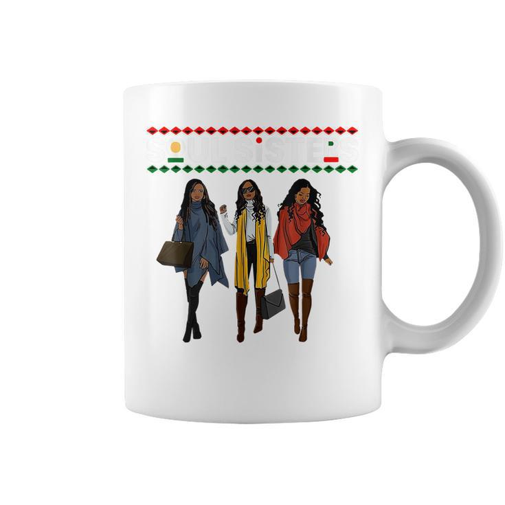 Soul Sisters Queen Melanin African American Women Pride Gift  Coffee Mug