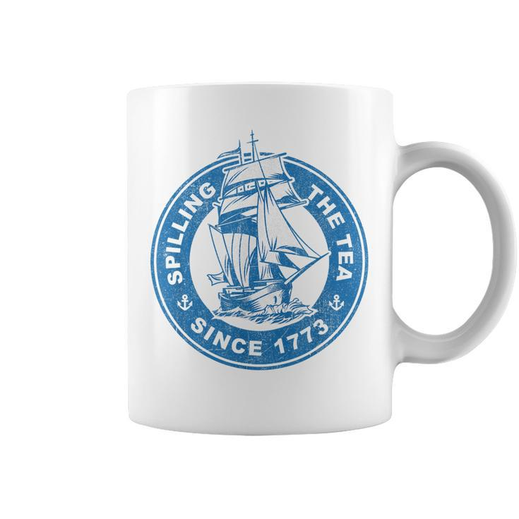 Spilling The Tea Since 1773 Funny Us History Teacher Boston  Coffee Mug