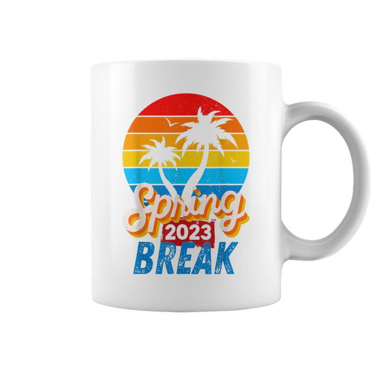 Spring Break 2023 Retro Sunsetfamily Beach Vacations  Coffee Mug