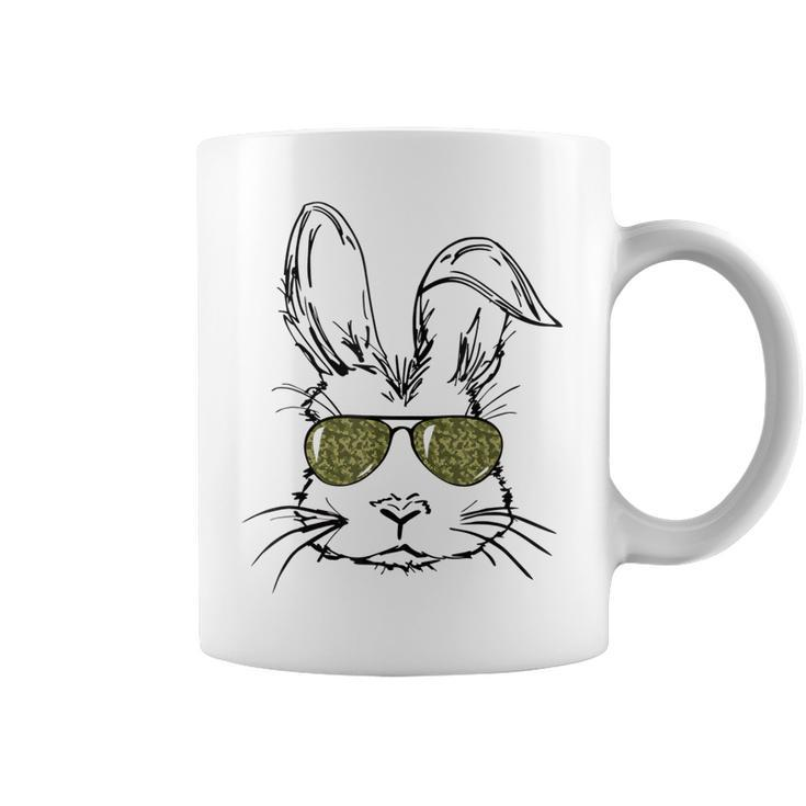 Sunglass Bunny Face Camouflage Happy Easter Day  Coffee Mug