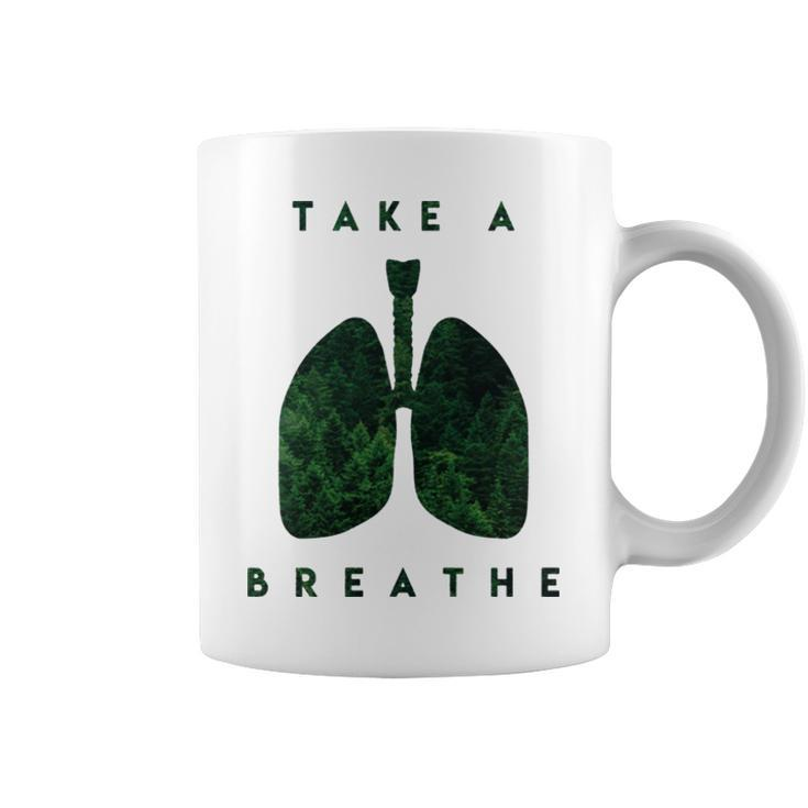 Take A Breathe Green Lung Coffee Mug