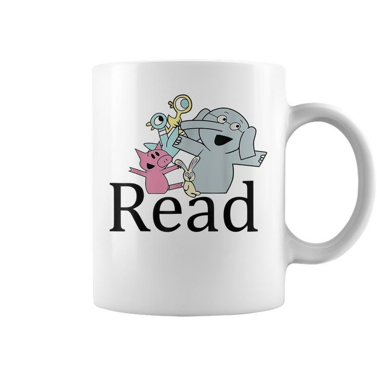 Teacher Library Read Book Club Piggie Elephant Pigeons Funny  V3 Coffee Mug