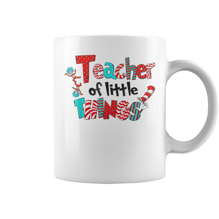 Teacher Of Little Things Gift For Teacher Cat In Hat  Coffee Mug