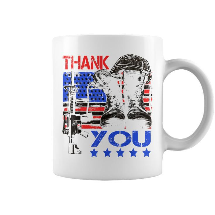 Thank You Army Soldiers Military Us Navy July Veterans Gift Coffee Mug