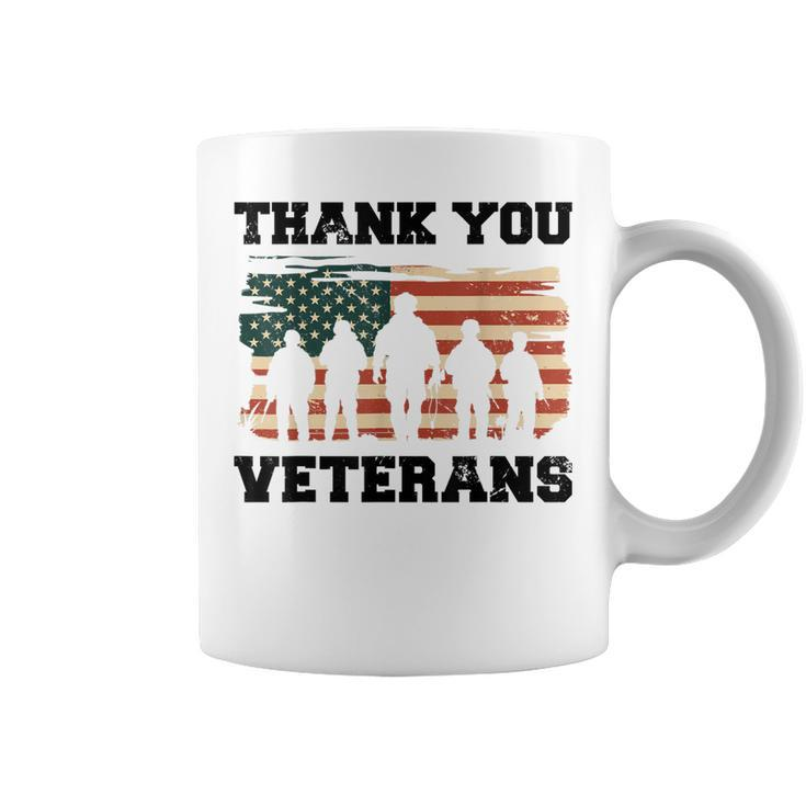 Thank You Veterans - Funny Gifts For Veterans Dad Grandpa  Coffee Mug