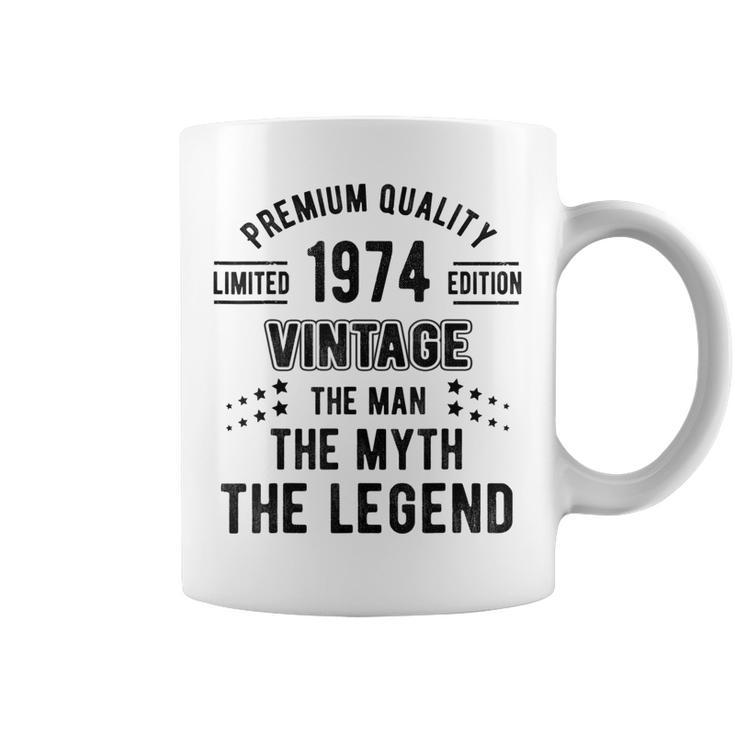 The Man Myth Legend Vintage 1974 48Th Birthday 48 Years Old Gift For Mens Coffee Mug