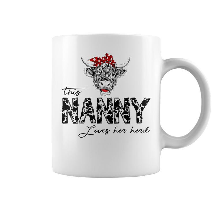 This Nanny Loves Her Herd Cowgirl Mothers Day Boys Girls  Coffee Mug