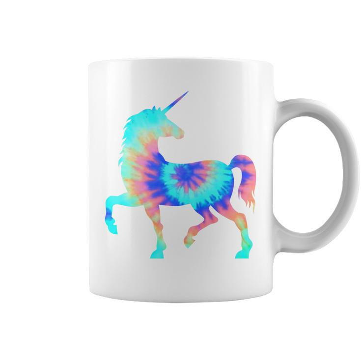 Tie Dye Unicorn  | Colorful Tye Dye Horse Horn  Coffee Mug
